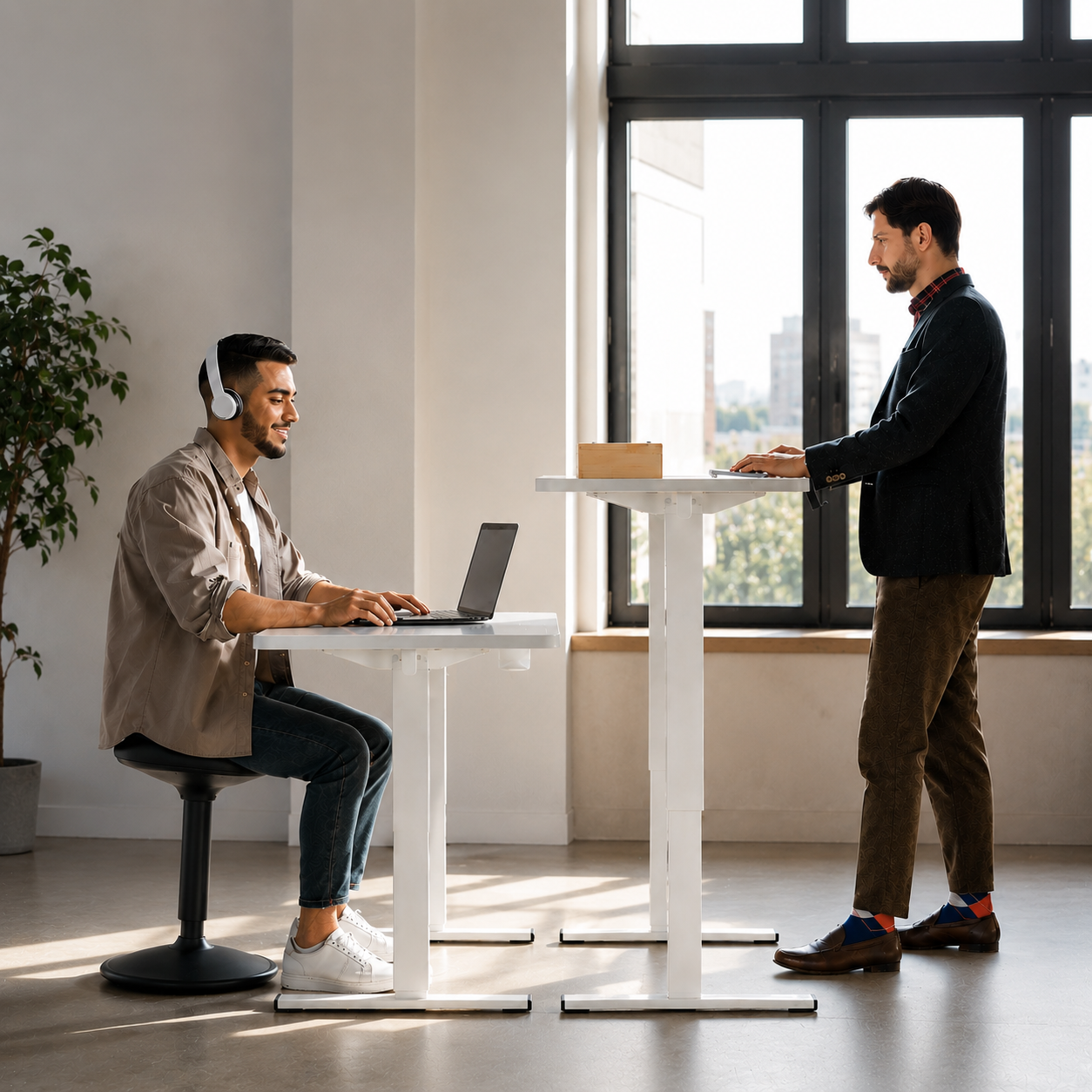 Sit-stand desk